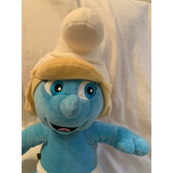 Build A Bear Workshop Smurfette 17" Inches Plush Stuffed Toy White Dress Smurfs - Picture 5 of 12